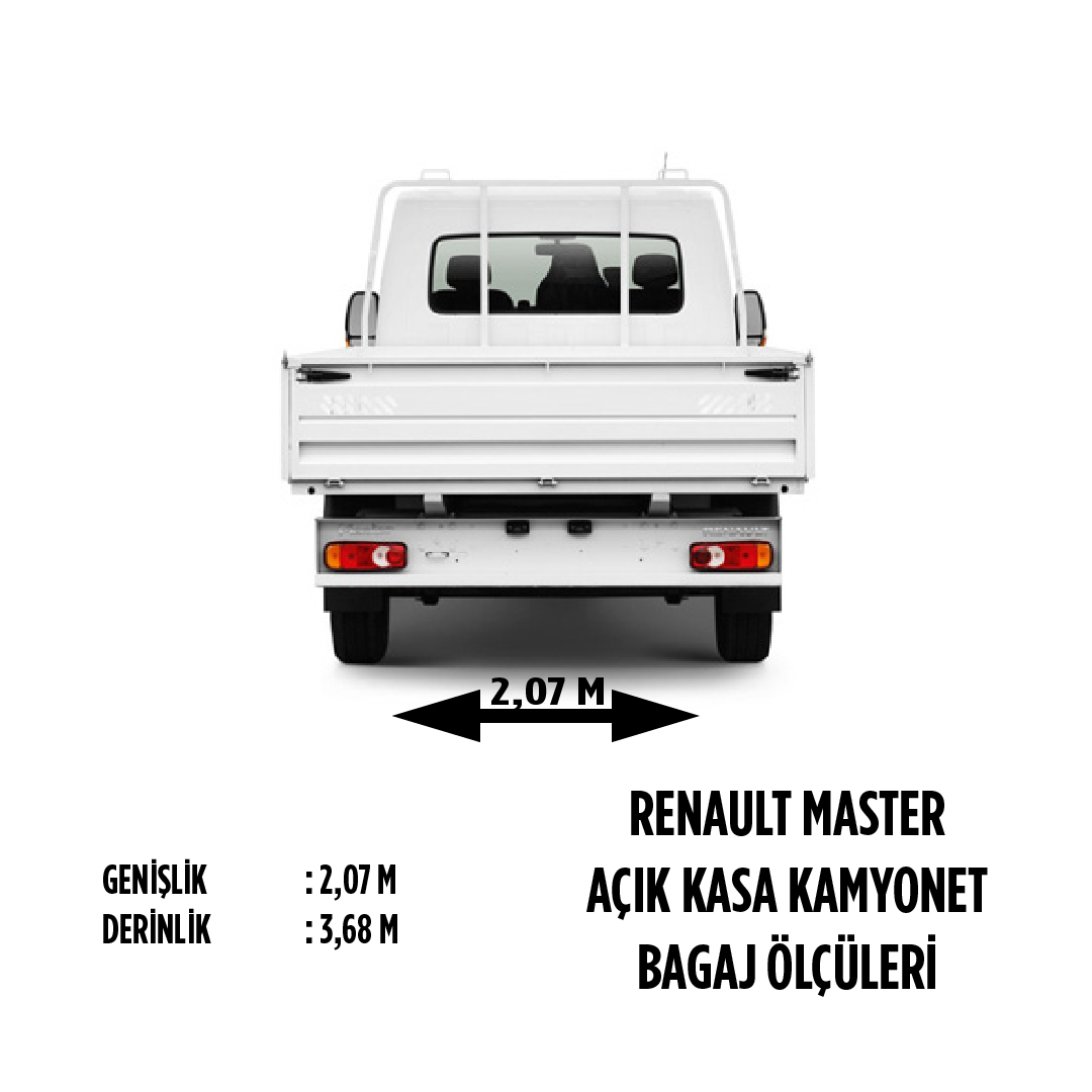 Renault Master Açık Kasa Kiralama 4 Metre 2 Ağam Baklavaları ürün görseli